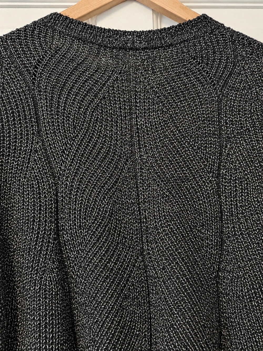 Anthropologie Keely Lightweight Relaxed Fit Cable Knit Cotton Wool Dad Sweater - Picture 5 of 5